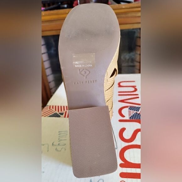 KATY PERRY Women's The BUSY BEE Criss Cross SLIDE Wedge Sandals TRANQUIL BLUE - Picture 10 of 10